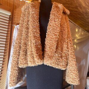 Curly Faux Fur Lux Cropped Jacket Size EU36 (US 4)